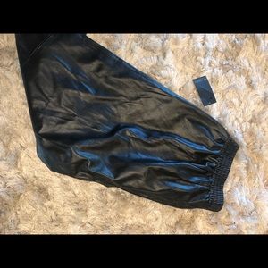 Eloquii Pants - Faux leather joggers Eloquii Pants - Faux leather joggers